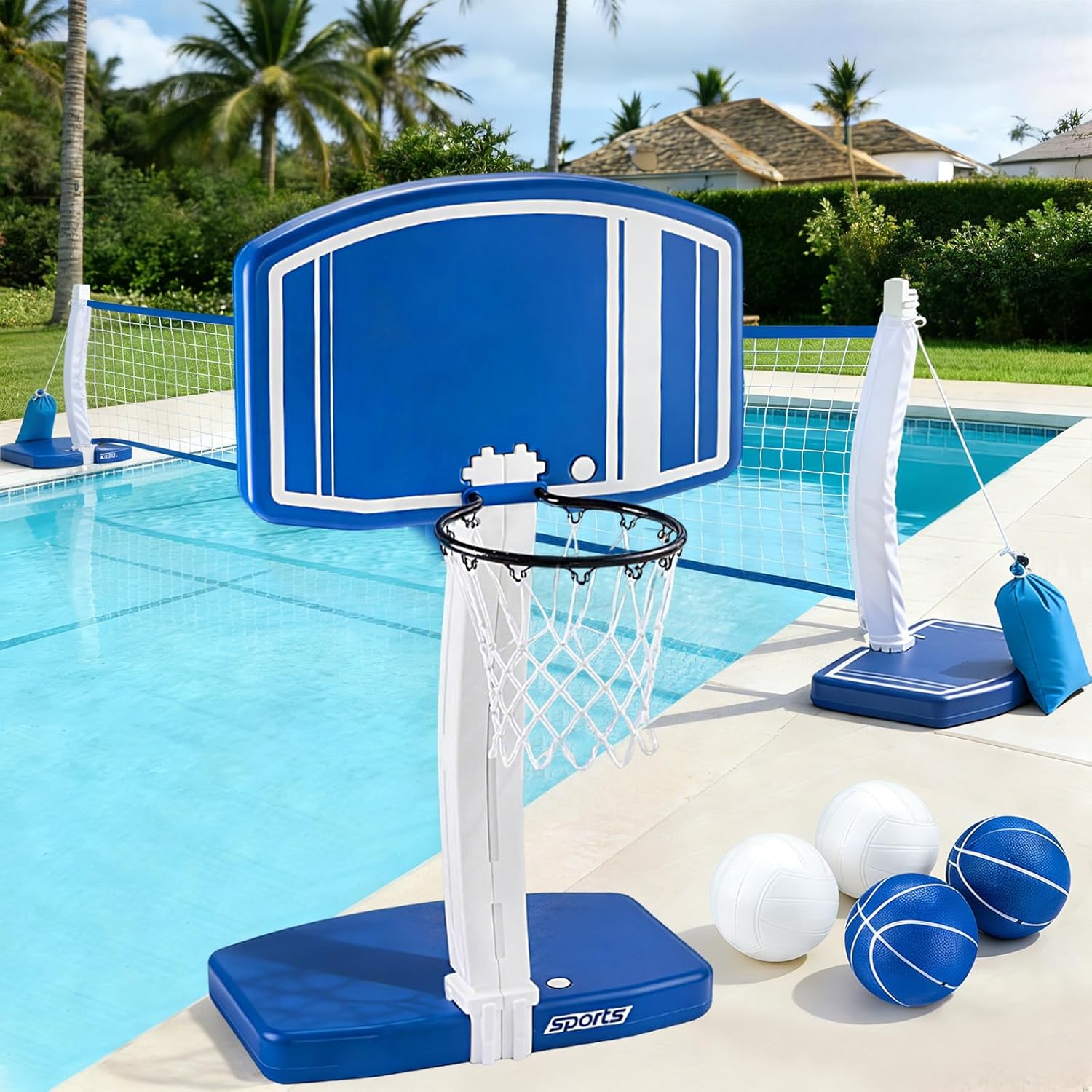 Basketball Hoop - حلقة كرة سلة وشبكة كرة طائرة