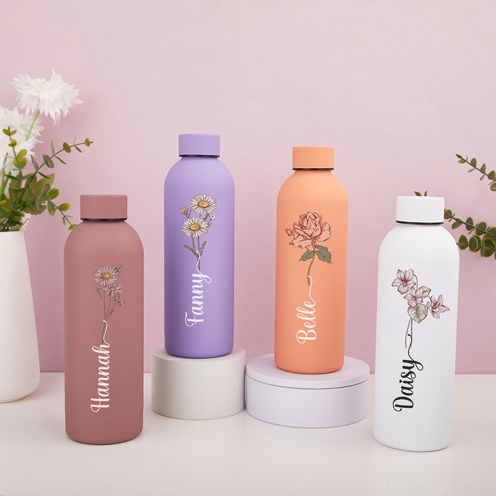 زجاجة مياه مزخرفة بالزهور قابل - مراجعة Sports Water Bottle Insulated وسعره