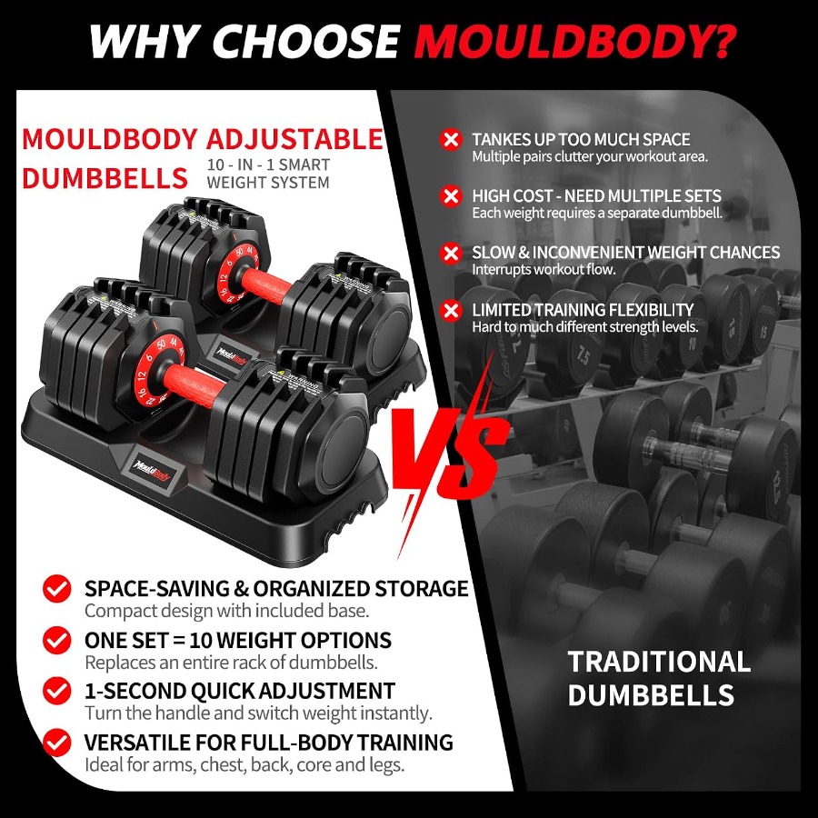 مجموعة أثقال قابلة للتعديل، وز - مراجعة Dumbbell Set وسعره